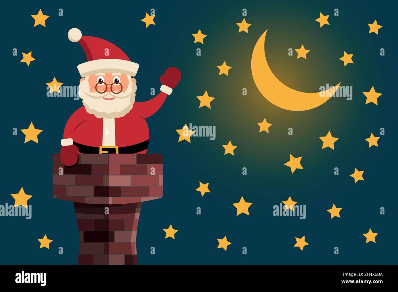 Cartoon santa claus chimney in hi-res stock photography and images - Alamy Cartoon santa claus chimney in hi-res stock photography and images - Alamy