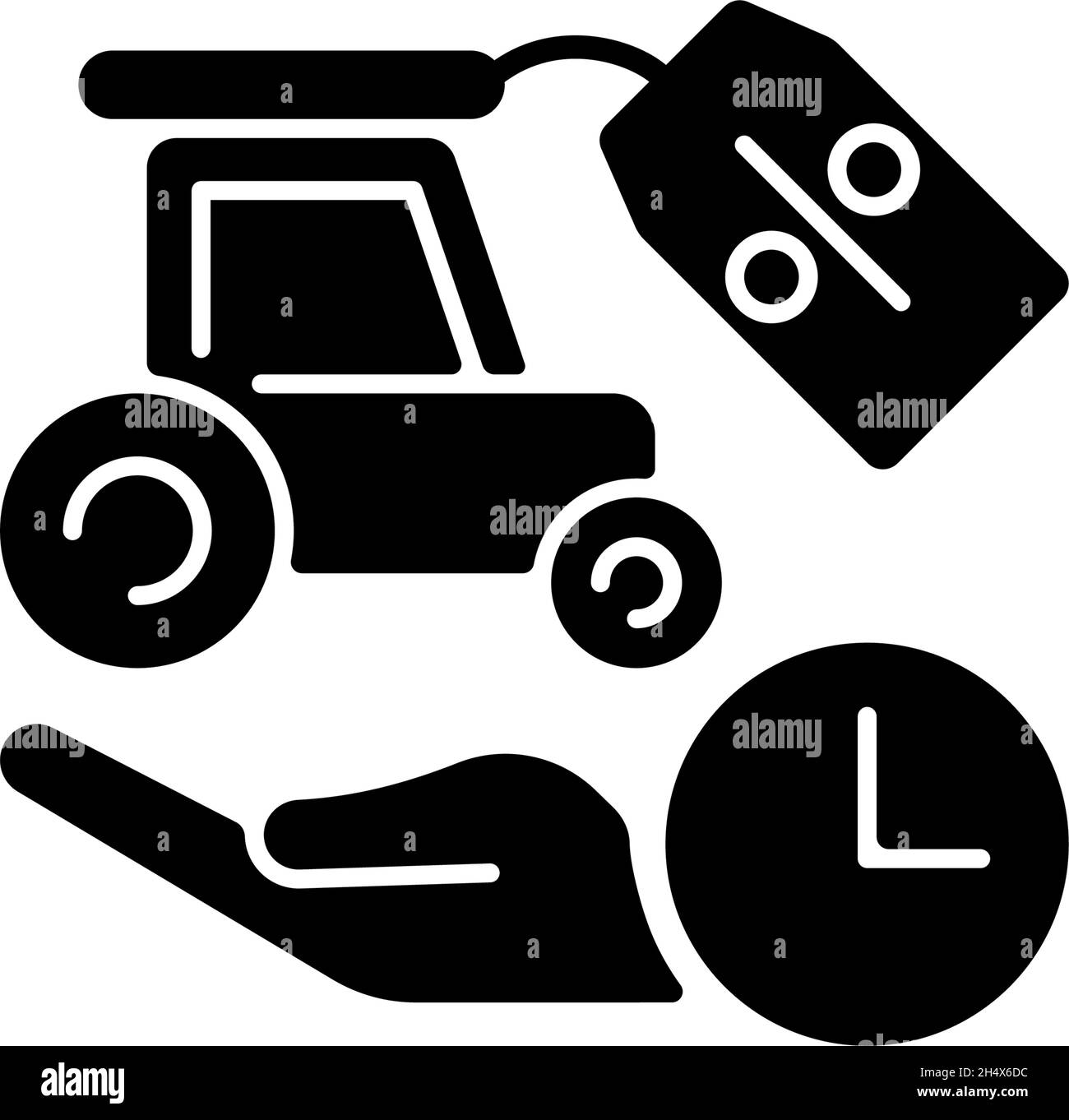 Rental equipment discounts black glyph icon Stock Vector Image & Art ...