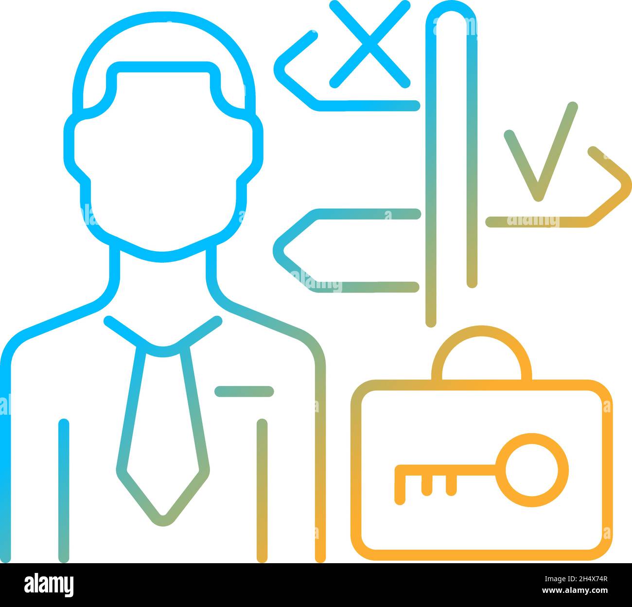 Portfolio manager gradient linear vector icon Stock Vector Image & Art ...
