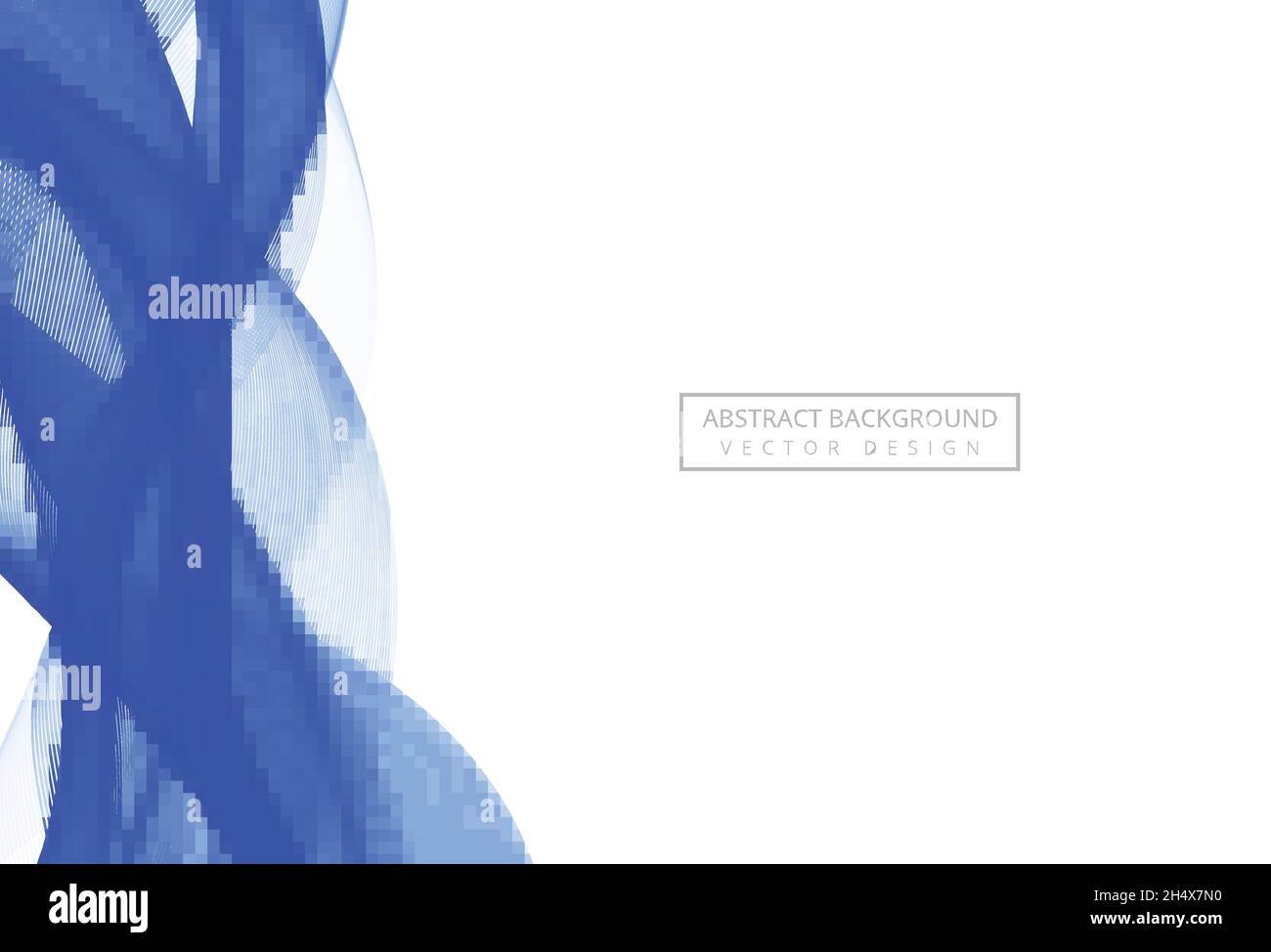 Abstract blue stylish flowing wave on white background Stock Vector ...