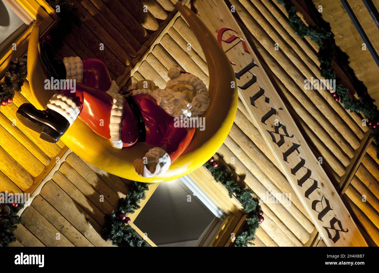 General view of christmas decorations on display, Birmingham Stock Photo