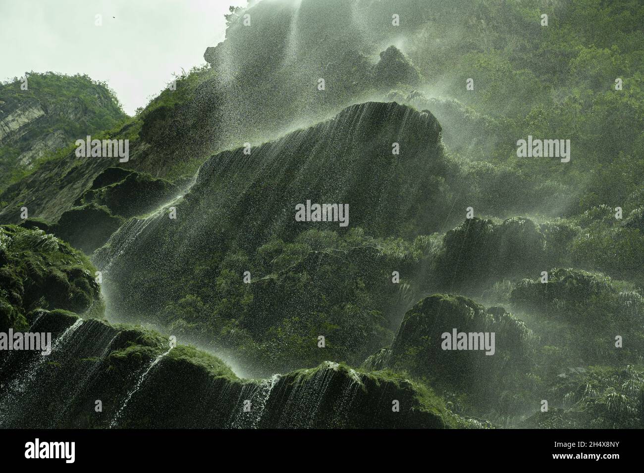 Waterfall in Grijalva river in Sumidero Canyon, Mexico Stock Photo
