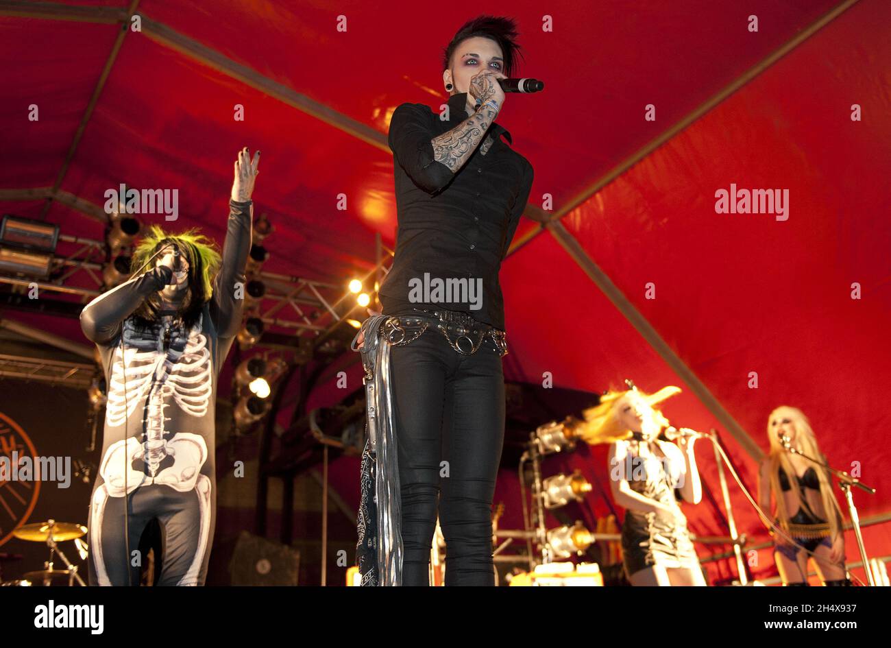 Blood On The Dance Floor performing on stage during Vans Warped Tour at