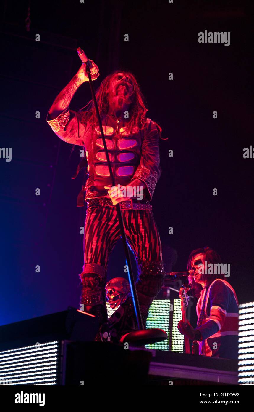 Rob Zombie live in concert during Twins of Evil tour with Marilyn Manson at the NIA Birmingham