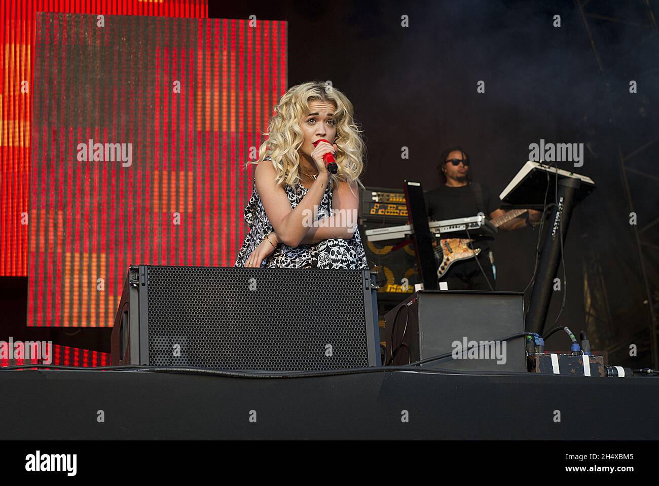 Rita Ora in concert during Parklife Weekender festival in Heaton park - Manchester Stock Photo