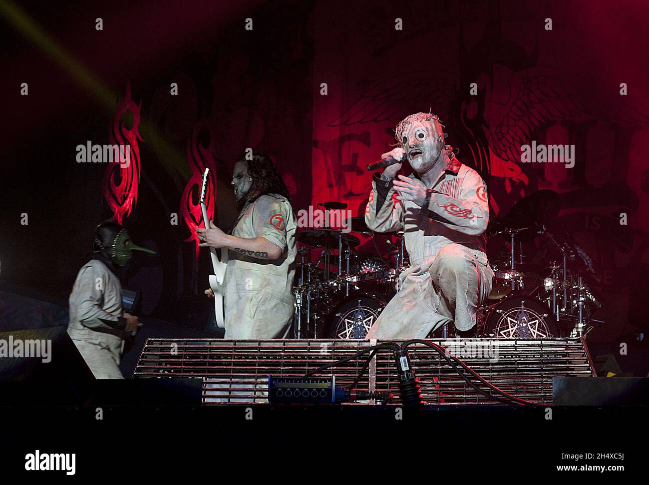 Slipknot in concert during Download festival Donington Park Stock