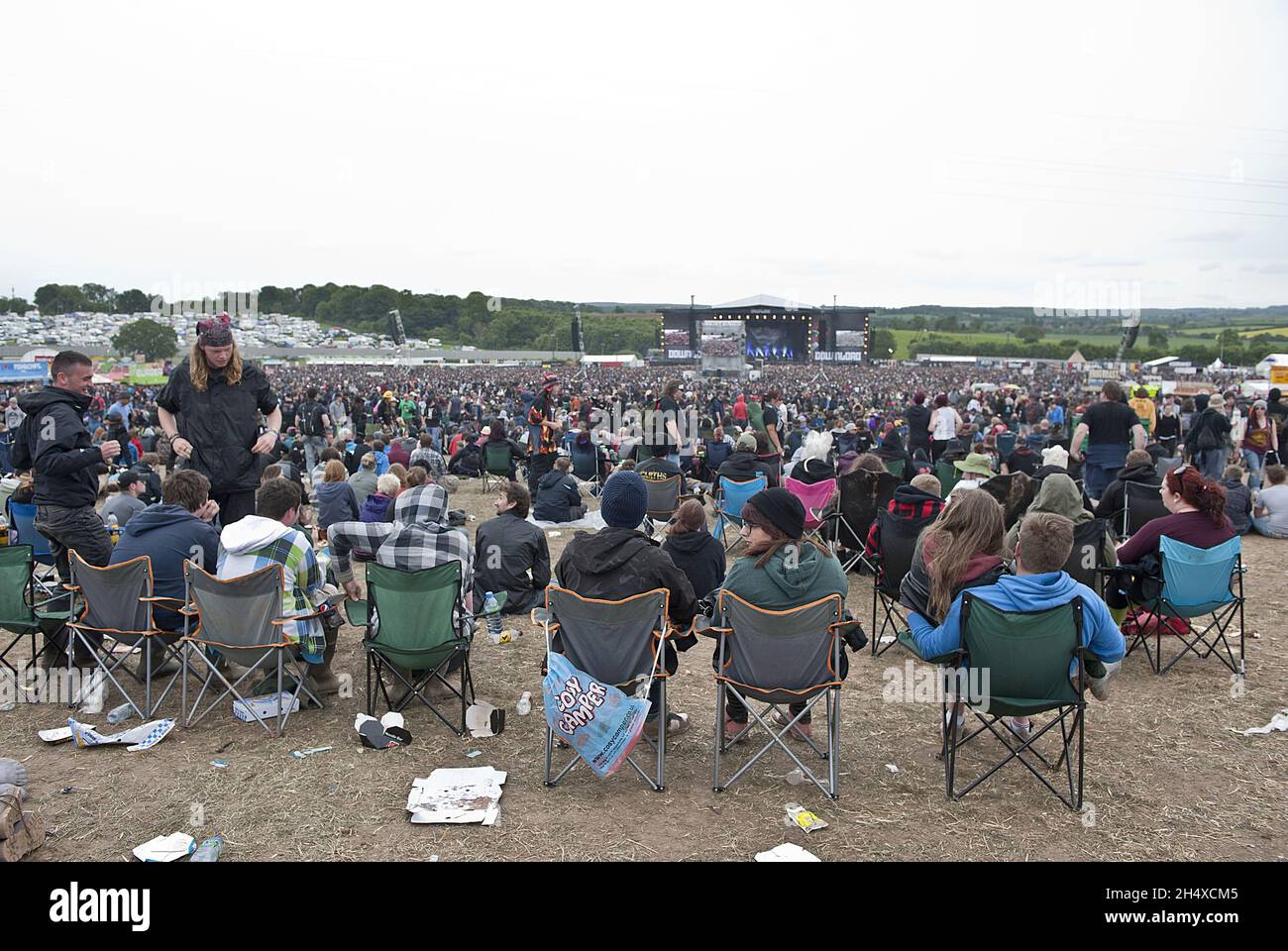 Festival goers during Download Festival held at Donington Park Stock ...