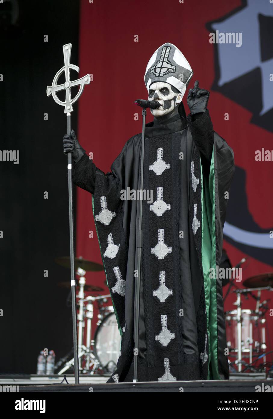 Papa Emeritus II of Ghost in concert at Download Festival at Donington Park  Stock Photo - Alamy