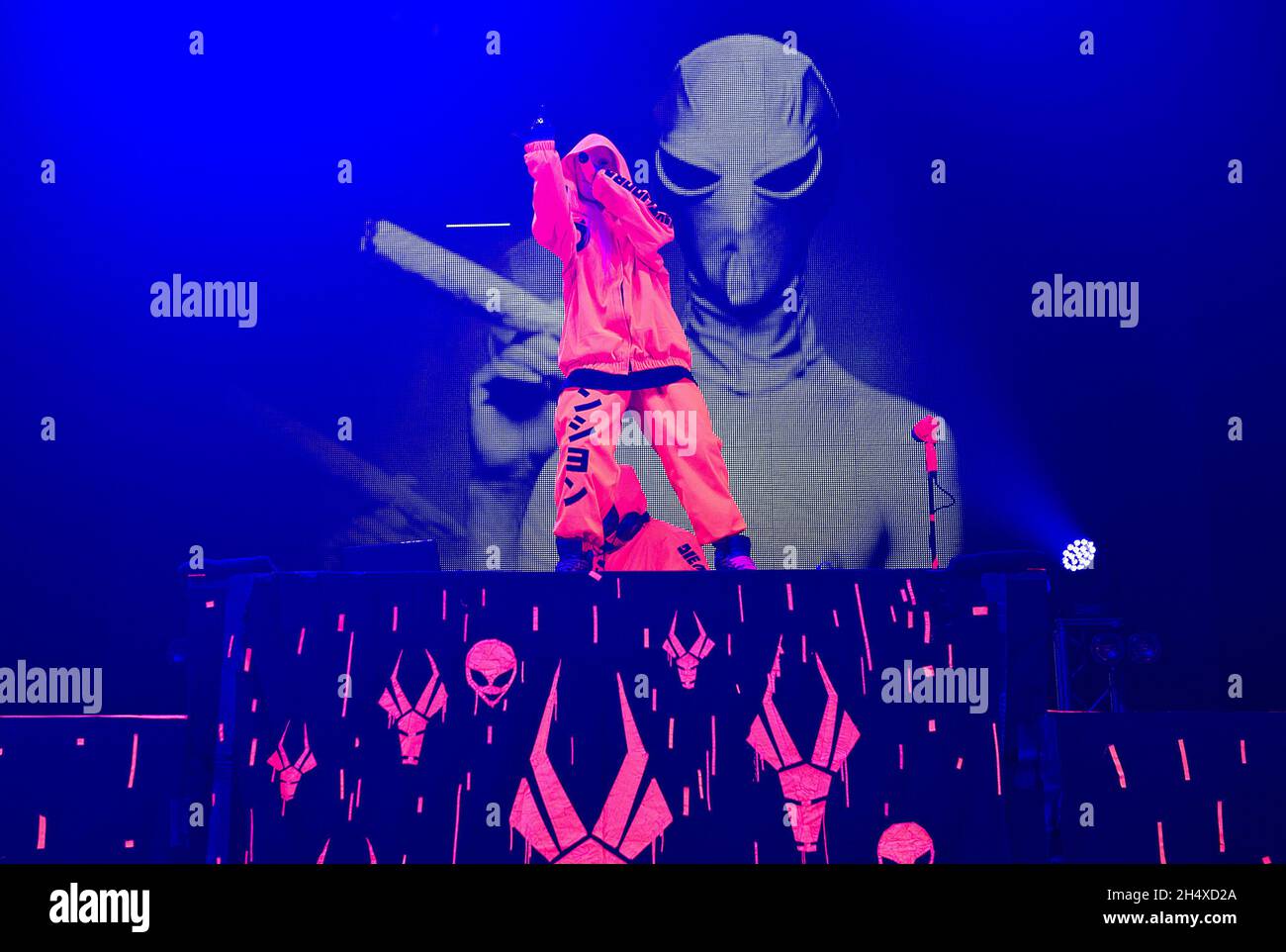 Yolandi Visser of Die Antwoord in concert at Brixton Academy - London Stock Photo