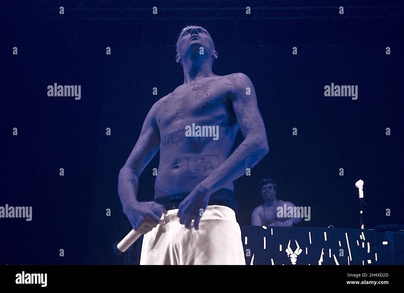 Ninja of Die Antwoord in concert at Brixton Academy - London Stock Photo