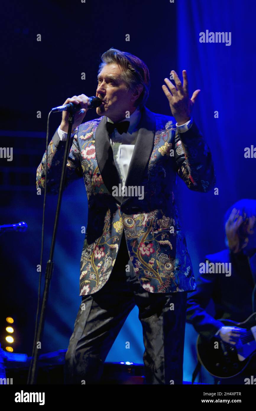 Bryan Ferry performs live on stage at the Symphony Hall, Birmingham ...