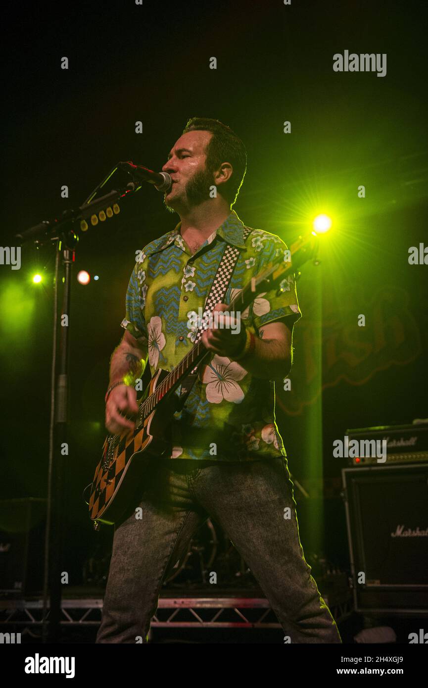Aaron Barrett of Reel Big Fish live on stage on 8th February 2014 at the 02  Academy - Birmingham Stock Photo - Alamy
