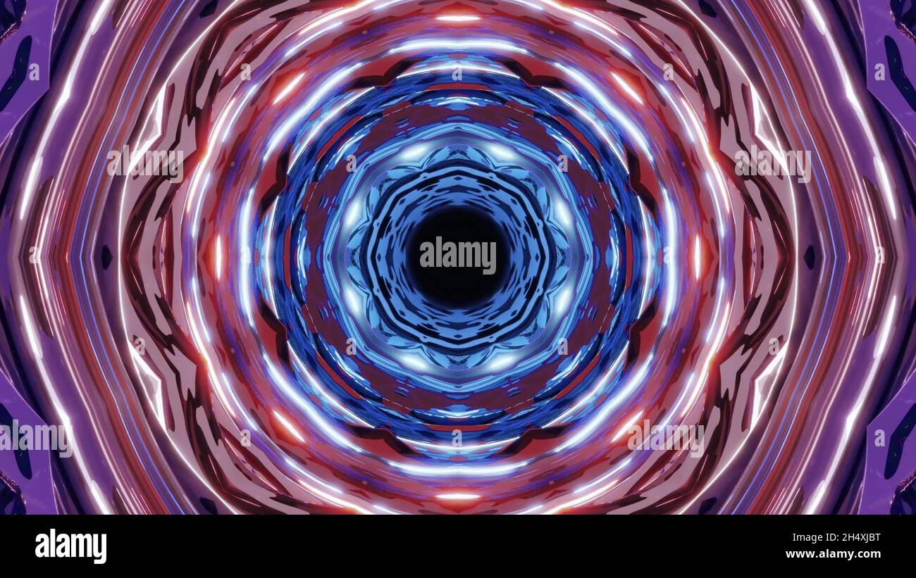 3D rendering of an abstract background of geometric shapes and purple ...