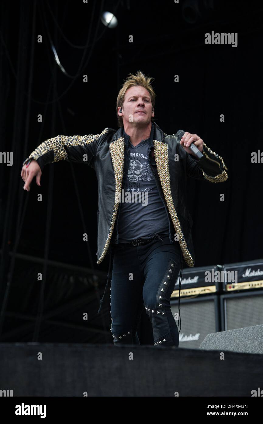 Chris Jericho of Fozzy live on stage during day 2 of Download Festival
