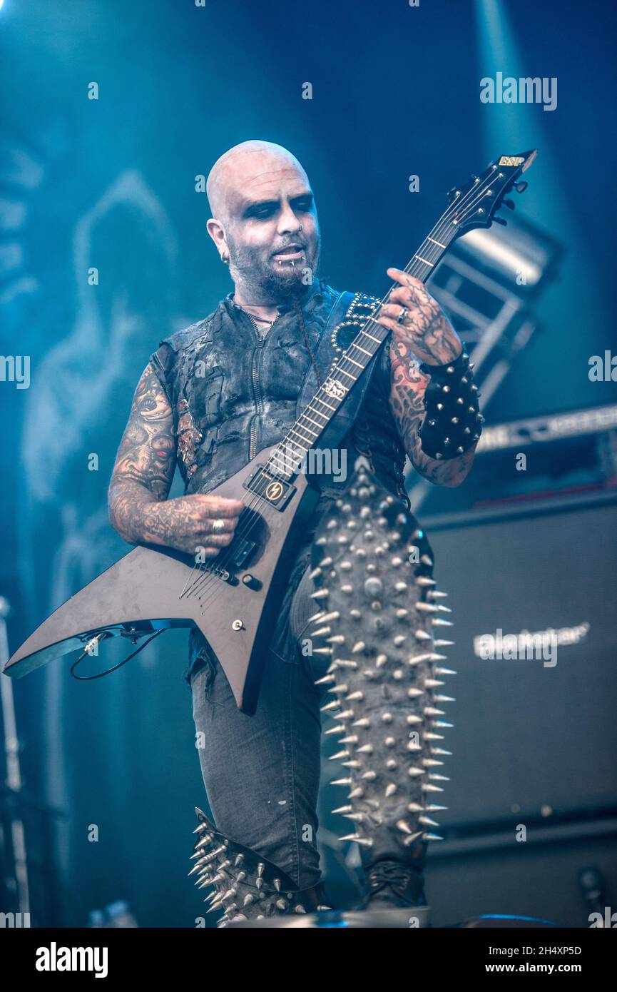 The Norwegian symphonic black metal band Dimmu Borgir performs live at Oslo  Spektrum. Here vocalist Shagrath is seen live on stage. Norway, 28/05 2011  Stock Photo - Alamy