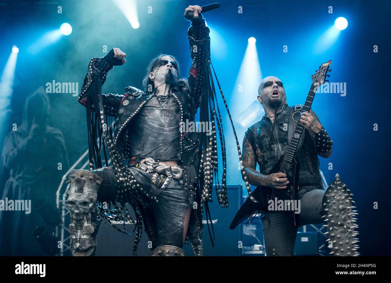 The Norwegian symphonic black metal band Dimmu Borgir performs live at Oslo  Spektrum. Here vocalist Shagrath is seen live on stage. Norway, 28/05 2011  Stock Photo - Alamy