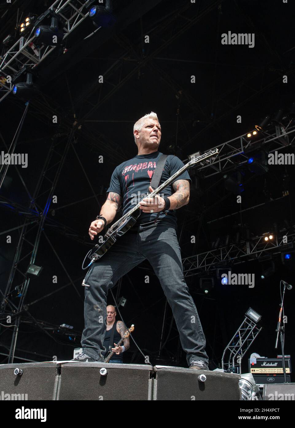 Billy Graziadei Of Biohazard Live On Stage On Day 3 Of Bloodstock Open Air Festival On 10th August 14 At Catton Hall Derbyshire Stock Photo Alamy