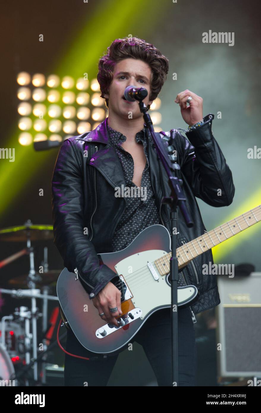 Bradley Simpson of The Vamps live on stage on day 1 at Fusion