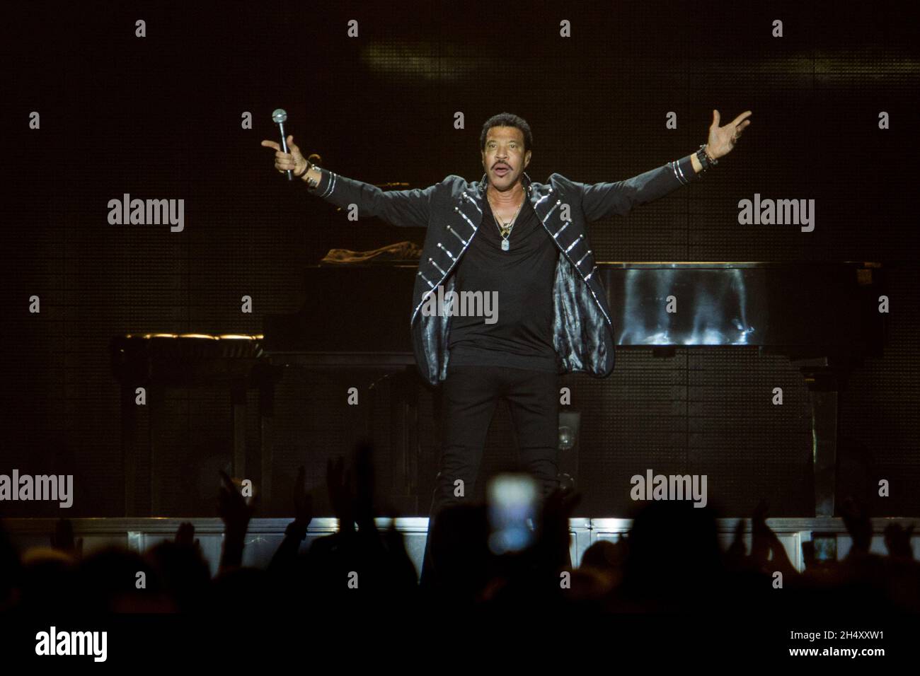 Lionel Richie performing live on stage at the Barclaycard Arena on March 13, 2015 in Birmingham, United Kingdom Stock Photo