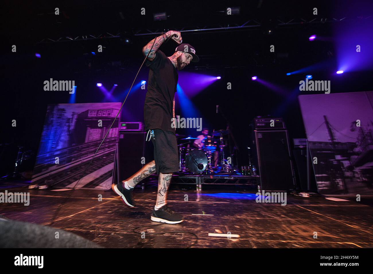 JJ Peters of Deez Nuts performing live on stage during IMPERICON Festival at 02 Academy on May 04, 2015 in Manchester, United Kingdom Stock Photo