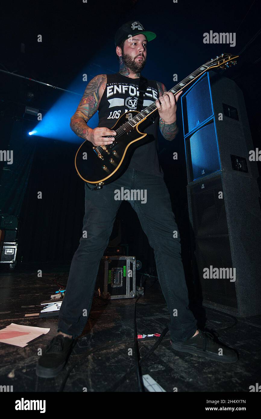 Jim Riley of Ghost Inside performing live on stage during IMPERICON ...