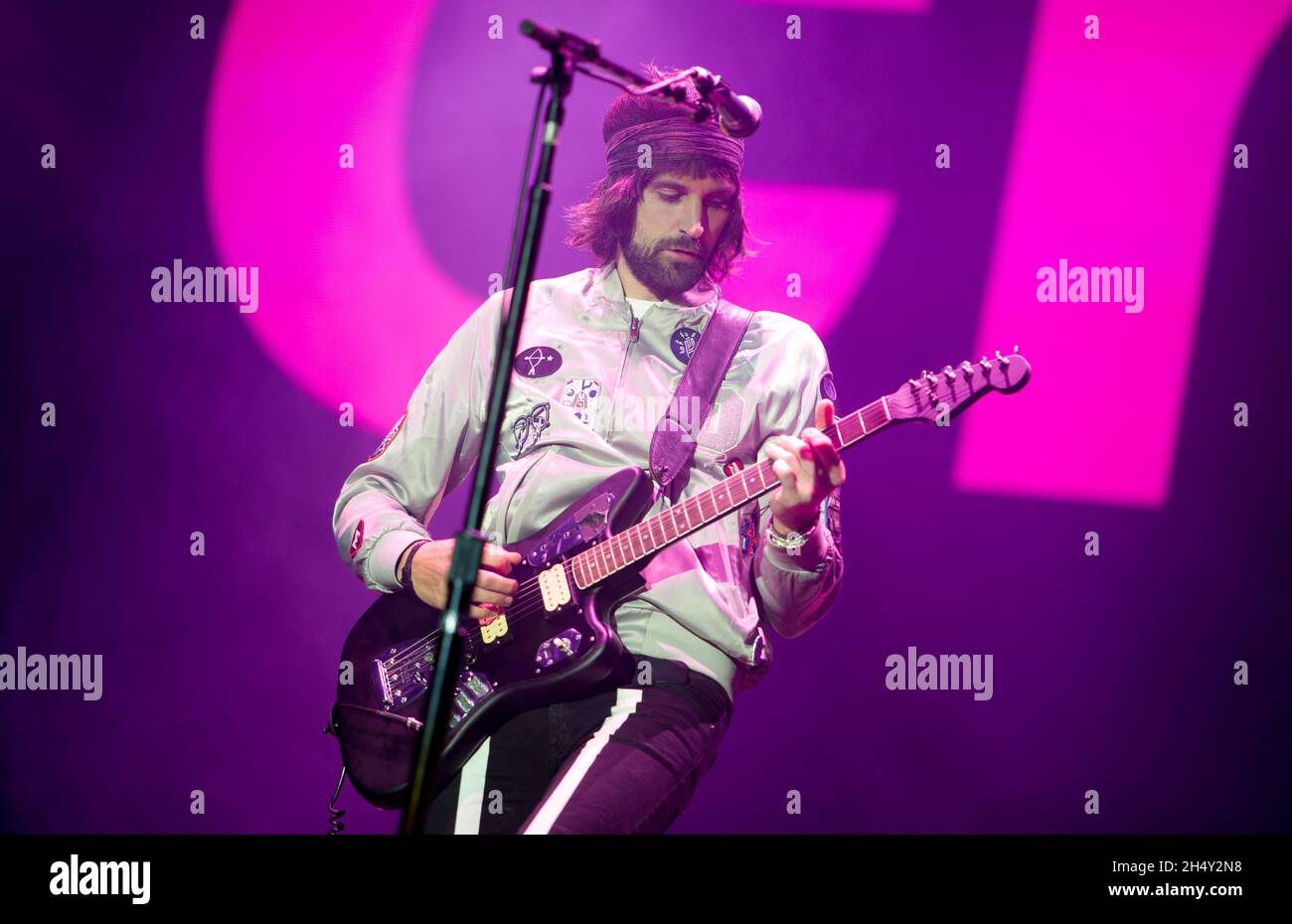 Sergio Pizzorno of Kasabian performing live on stage on day 2 of V Festival  on August 23, 2015 at Weston Park, Staffordshire, United Kingdom Stock  Photo - Alamy
