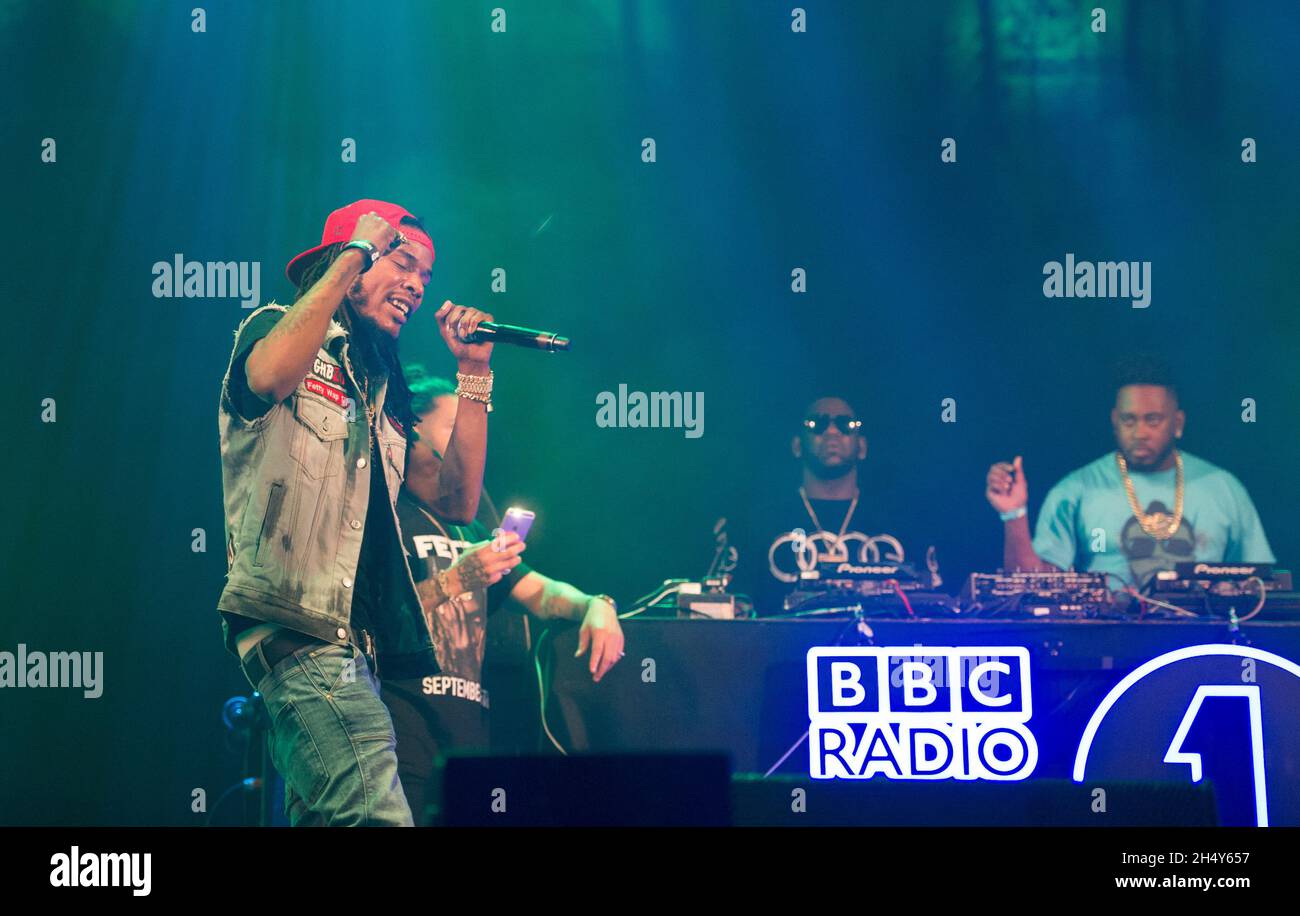 Fetty Wap performing live on stage on day 1 at BBC Big Weekend on 28 ...