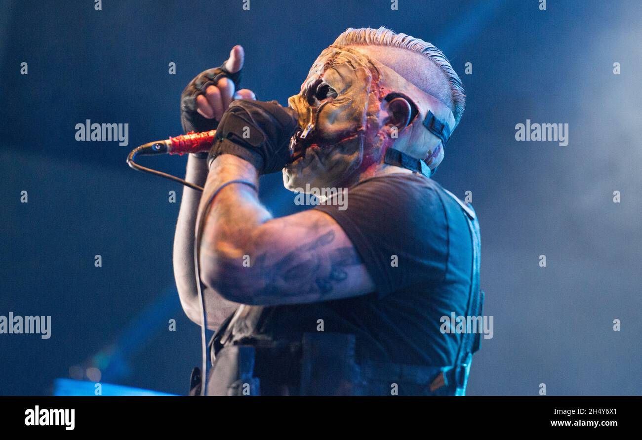 Heavy metal band Anticlone performing live on stage at Bloodstock ...