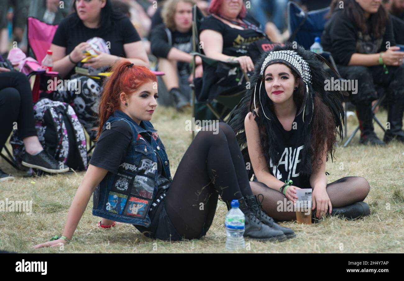 Heavy metal fans at Bloodstock festival on August 14 2016 at Catton Hall,  United Kingdom Stock Photo - Alamy