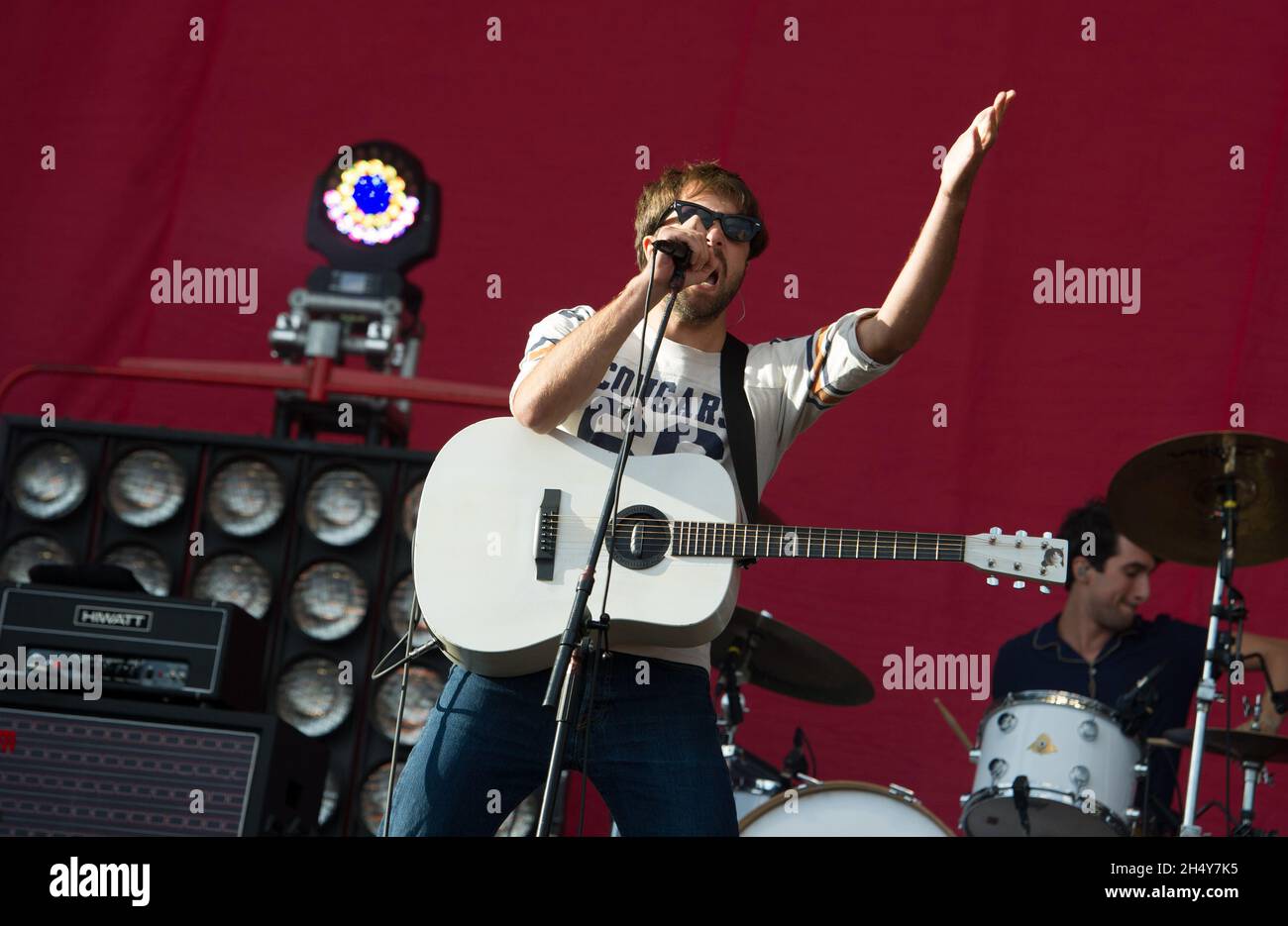 Justin Hayward-Young of The Vaccines performing live at Leeds Festival 2016 at Bramham Park, UK. Picture date: Friday August 26, 2016. Photo credit: Katja Ogrin/ EMPICS Entertainment. Stock Photo