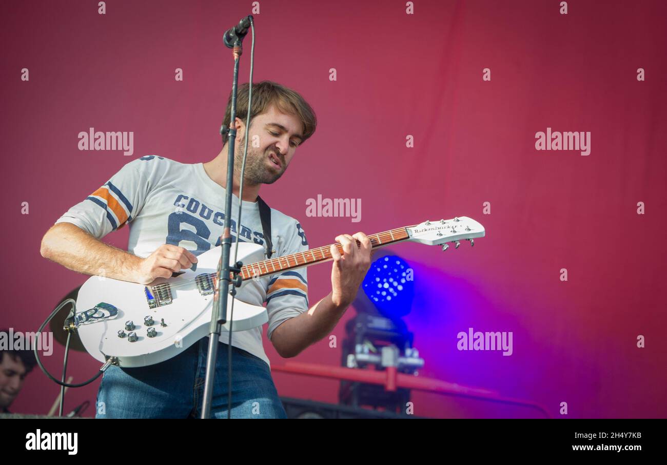 Justin Hayward-Young of The Vaccines performing live at Leeds Festival 2016 at Bramham Park, UK. Picture date: Friday August 26, 2016. Photo credit: Katja Ogrin/ EMPICS Entertainment. Stock Photo