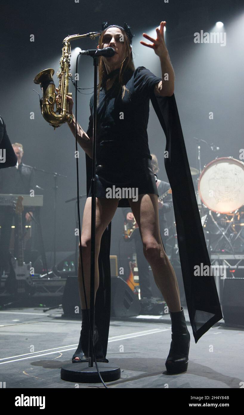 PJ Harvey performing live at the Victoria Warehouse in Manchester, UK. Picture date: Thursday 03 November, 2016. Photo credit: Katja Ogrin/ EMPICS Entertainment. Stock Photo
