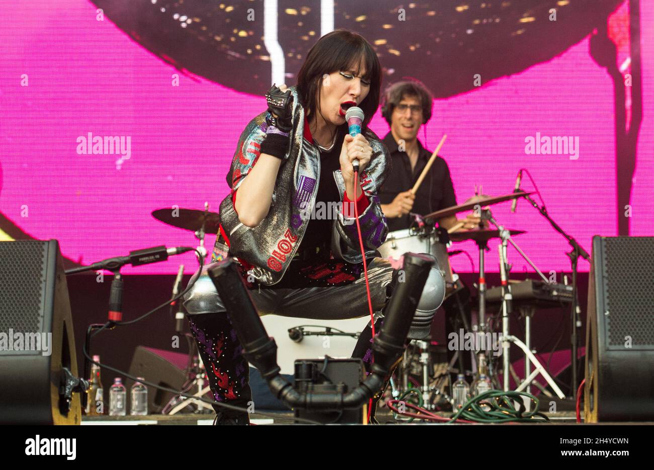 Karen O of Yeah Yeah Yeahs performs on stage on day 1 of All Points