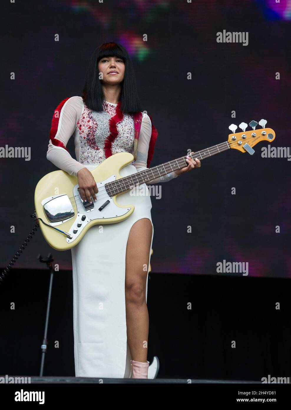 Laura Lee of Khruangbin performs live on stage on day 3 of All Points East festival in Victoria Park on May 27, 2018 in London, England. Picture date: Sunday 27 May, 2018. Photo credit: Katja Ogrin/ EMPICS Entertainment. Stock Photo