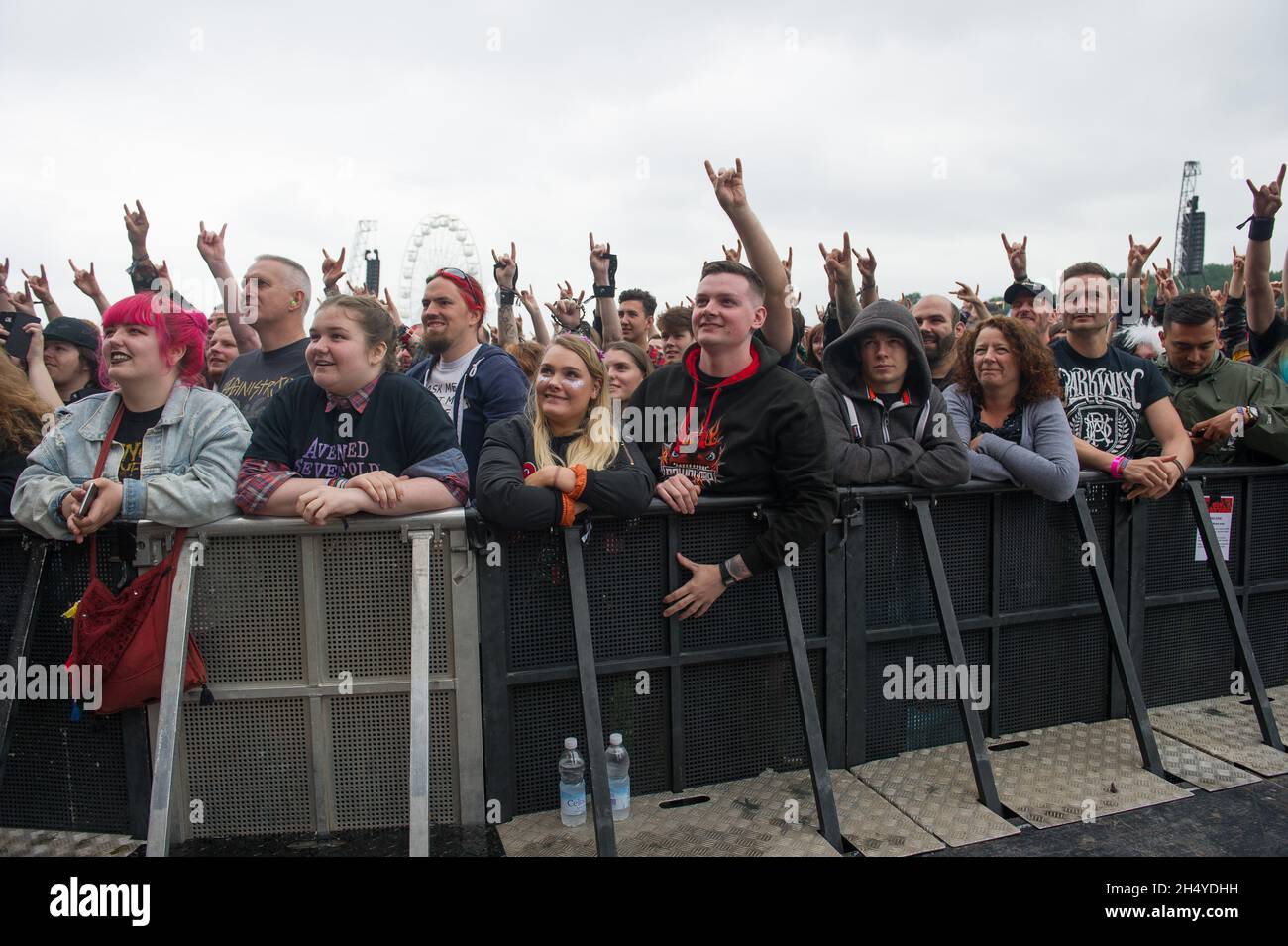 Festival goers enjoying the music on day 1 of Download Festival in ...