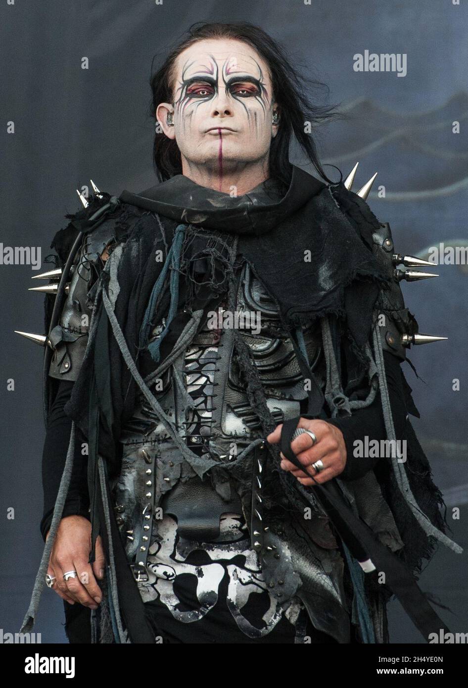 Dani Filth of the British band Cradle of Filth performs live on stage on day 3 of Download Festival at Donington Park on June 10, 2018 in Castle Donington, England. Picture date: Sunday 10 June, 2018. Photo credit: Katja Ogrin/ EMPICS Entertainment. Stock Photo