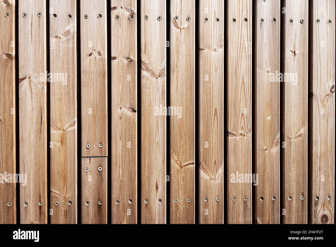 Full frame shot of new wooden wall texture. Japanese style wooden wall