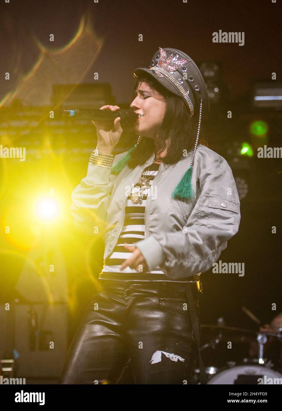 Hollis J of Love Zombies performs on stage on day 3 of Leeds Festival