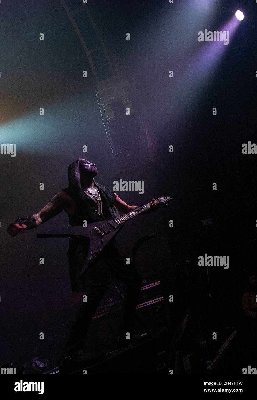 Nergal of Polish black metal band Behemoth performs on stage at O2 Institute on 07 February 2019 in Birmingham, England. Picture date: Thursday 07 February, 2019. Photo credit: Katja Ogrin/ EMPICS Entertainment. Stock Photo