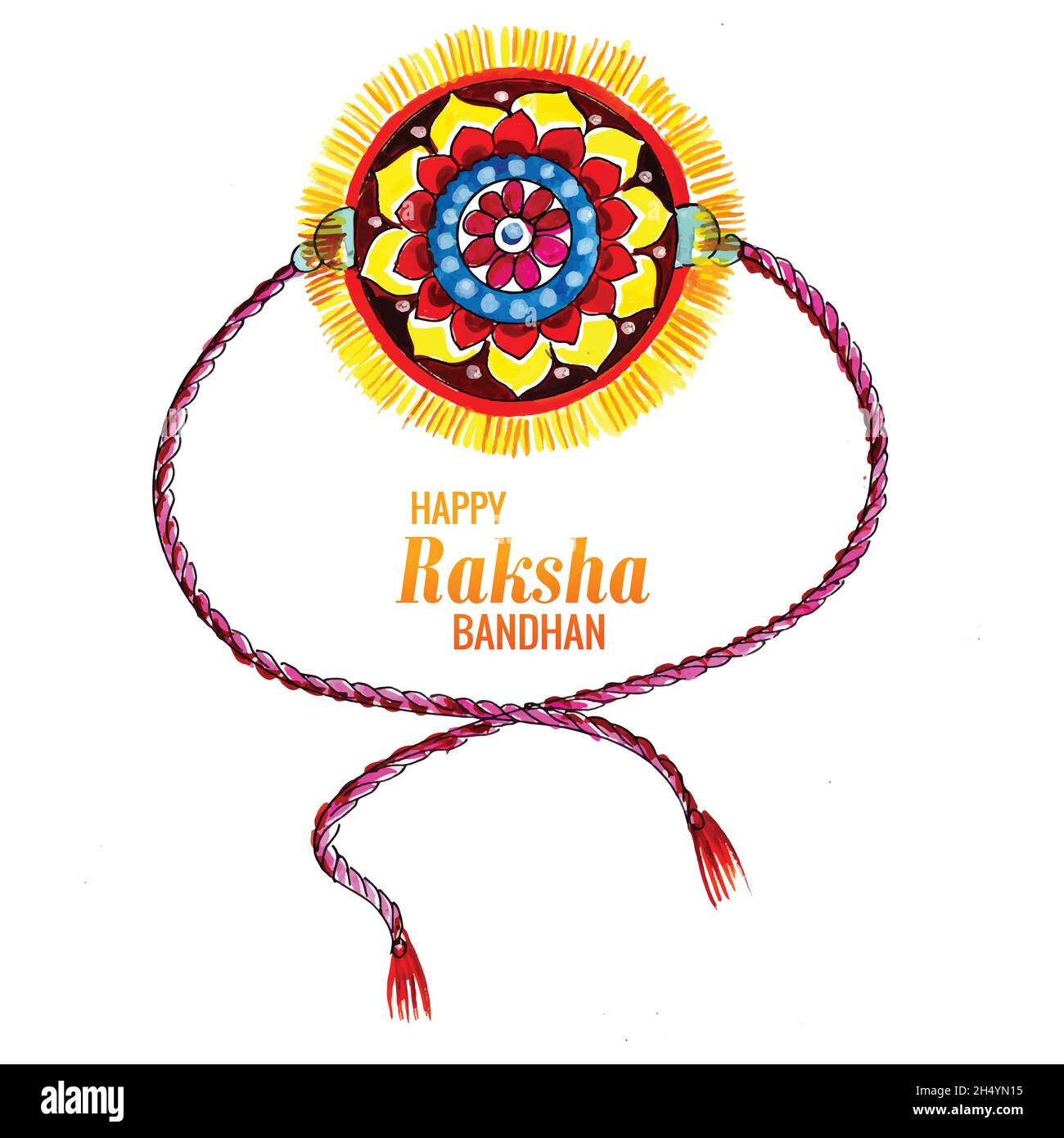 Beautiful card raksha bandhan background Stock Vector Image & Art - Alamy