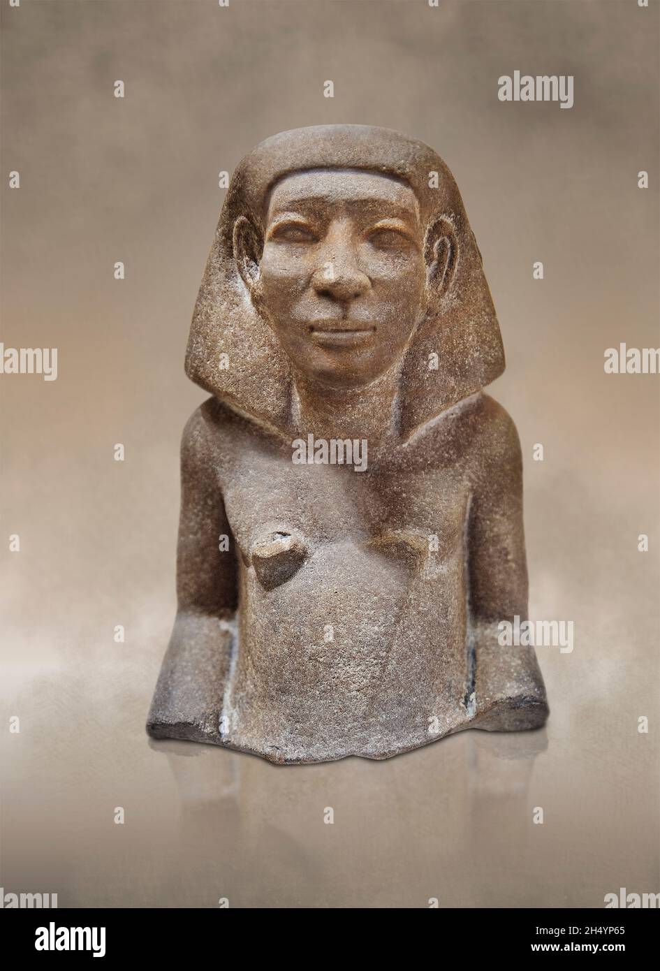 Egyptian statue sculpture of a man, 1757-1712 BC, 18th dynasty . Louvre ...