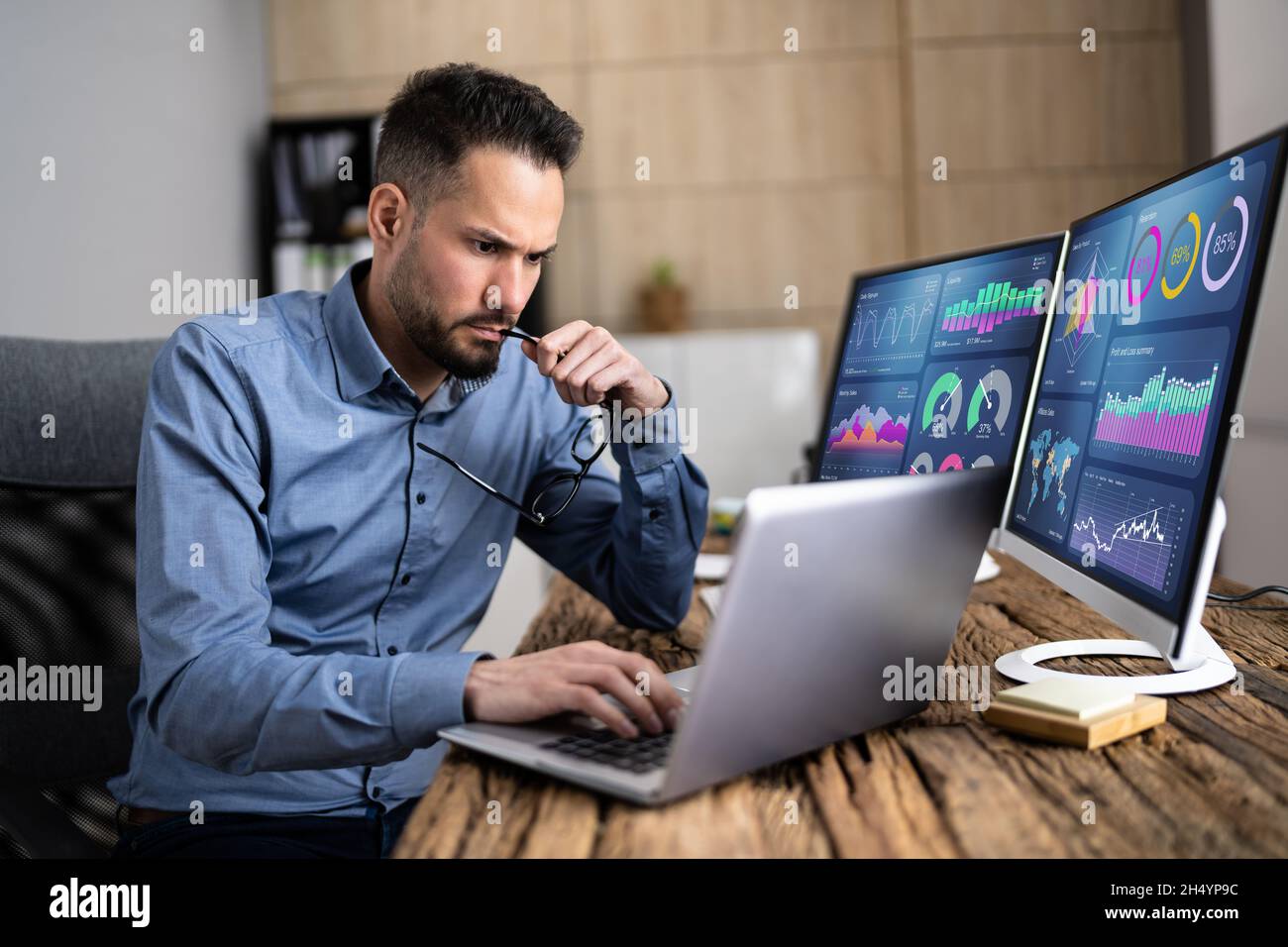 Business Data Analytics Dashboard And KPI Performance Stock Photo