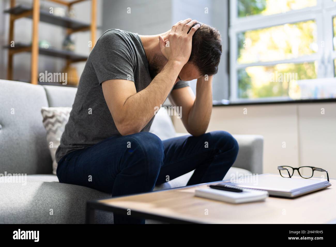 Vertigo Dizzynes. BPPV Head Brain Stroke And Canaliths Stock Photo