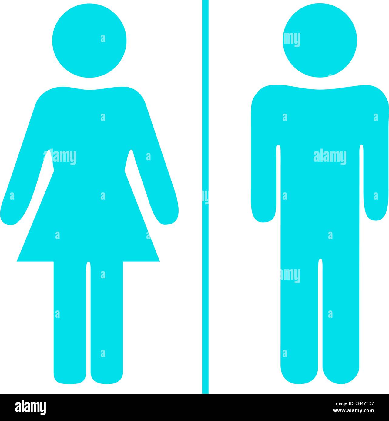 WC sign icon. Toilets Icon Unisex.Toilet symbol. Vector man and woman icons. Stock Vector