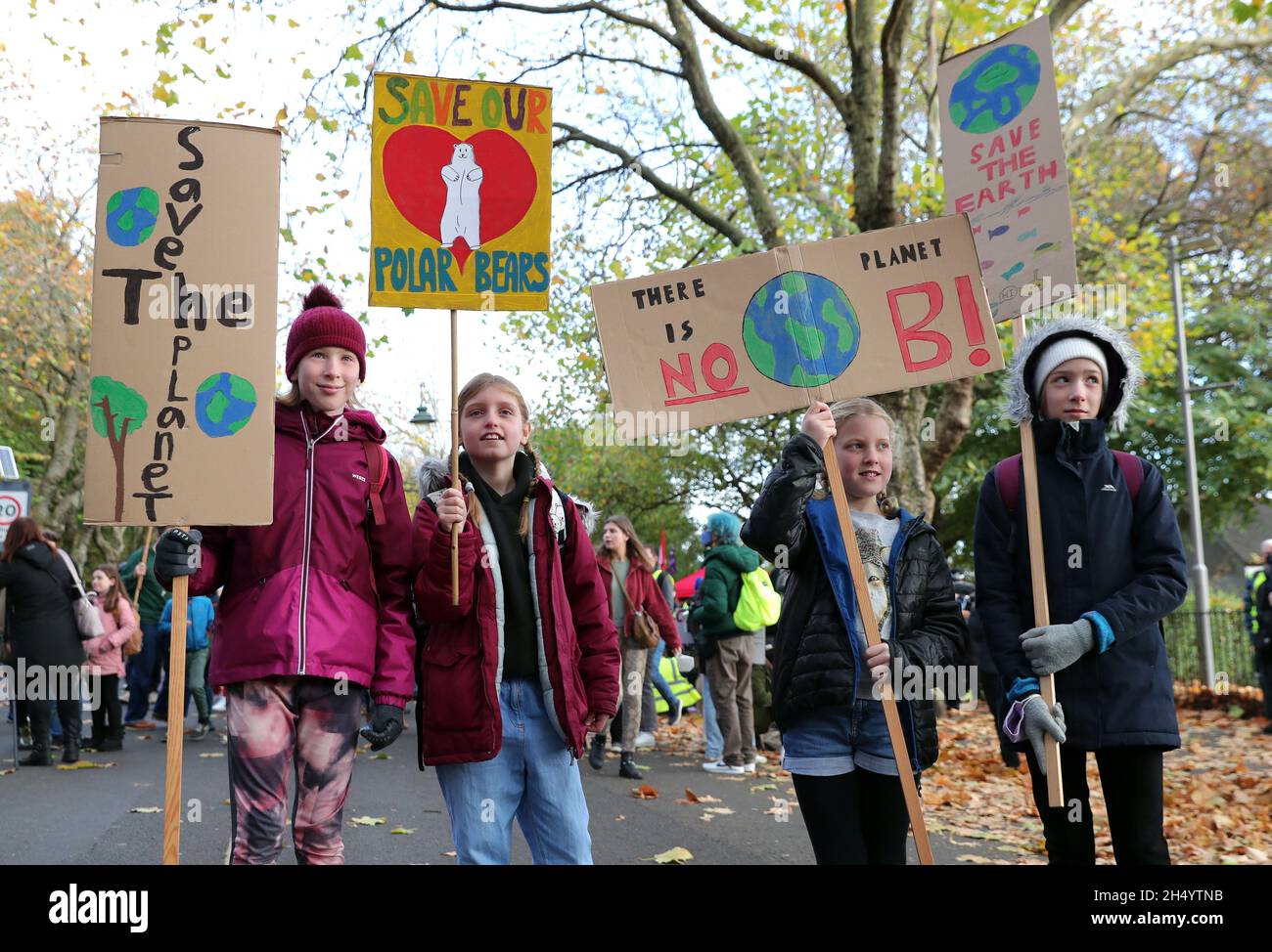 YOUNG FRIDAYS FOR FUTURE MARCHERS, 2021 Stock Photo