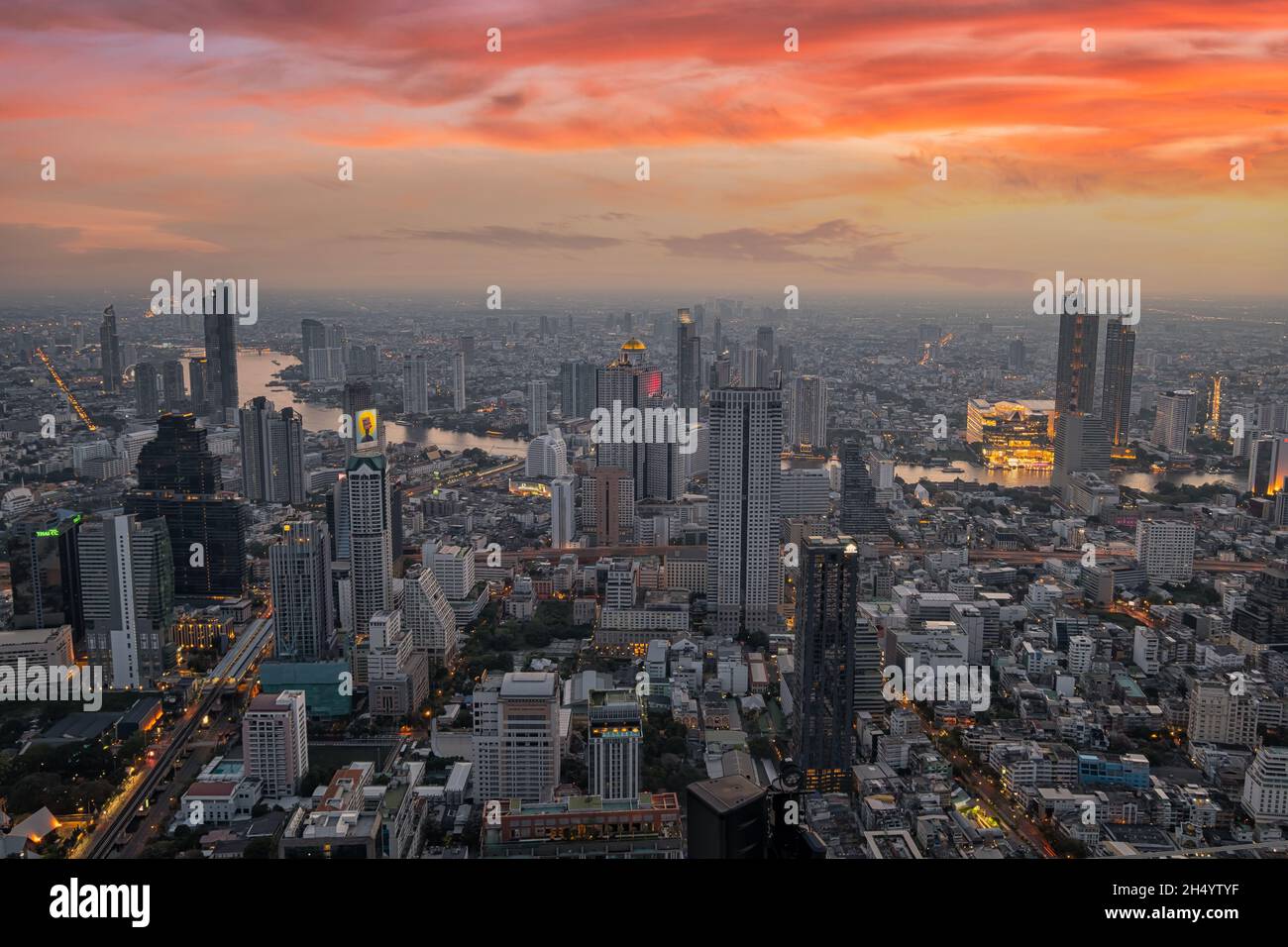 Bangkok city skyline during sunset. Thailand Stock Photo - Alamy