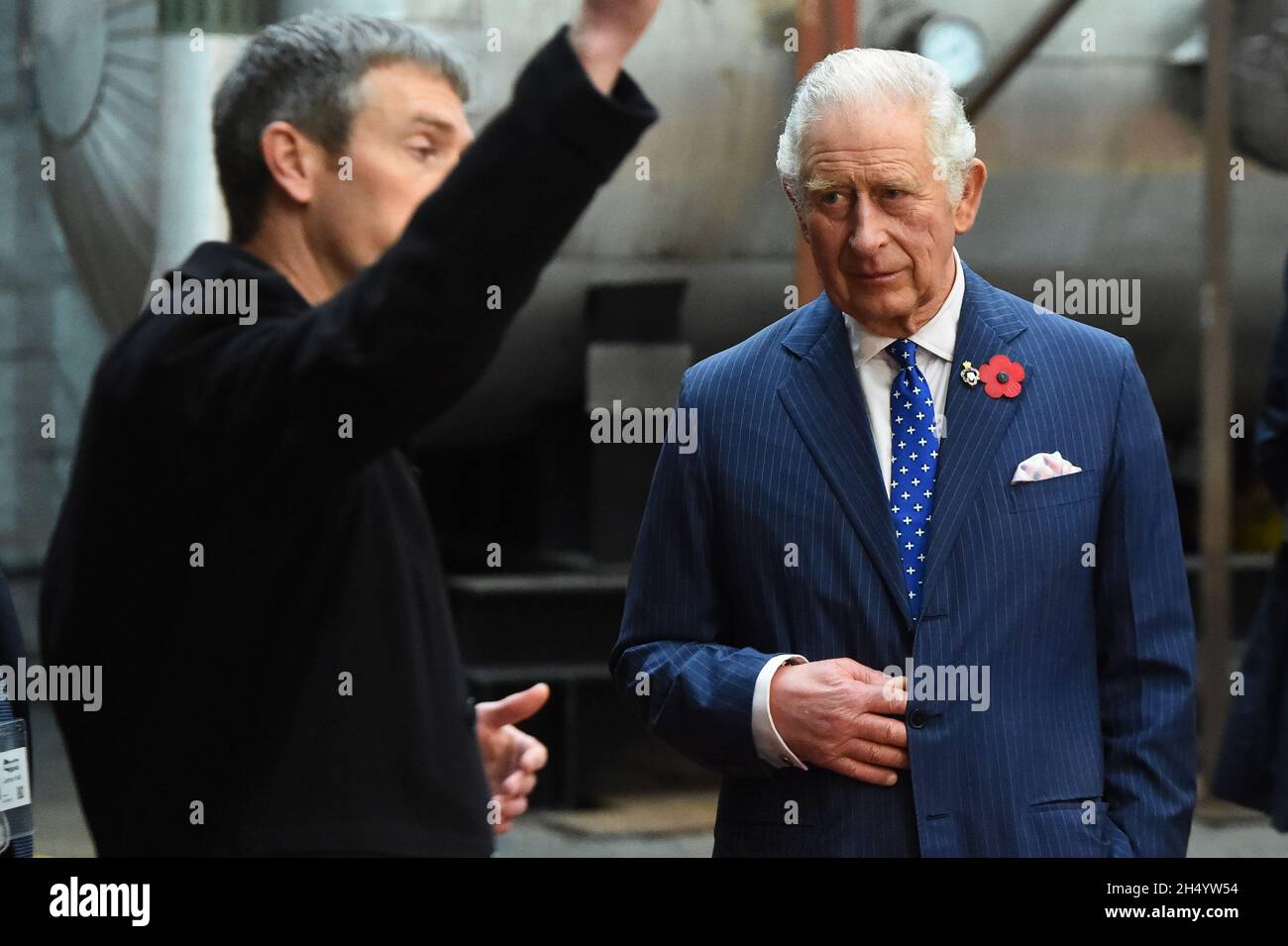 The Prince of Wales (right) during a visit to CycloneCC technology at ...