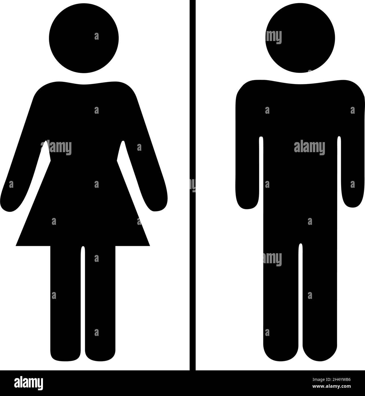 WC sign icon. Toilets Icon Unisex.Toilet symbol. Vector man and woman icons. Stock Vector