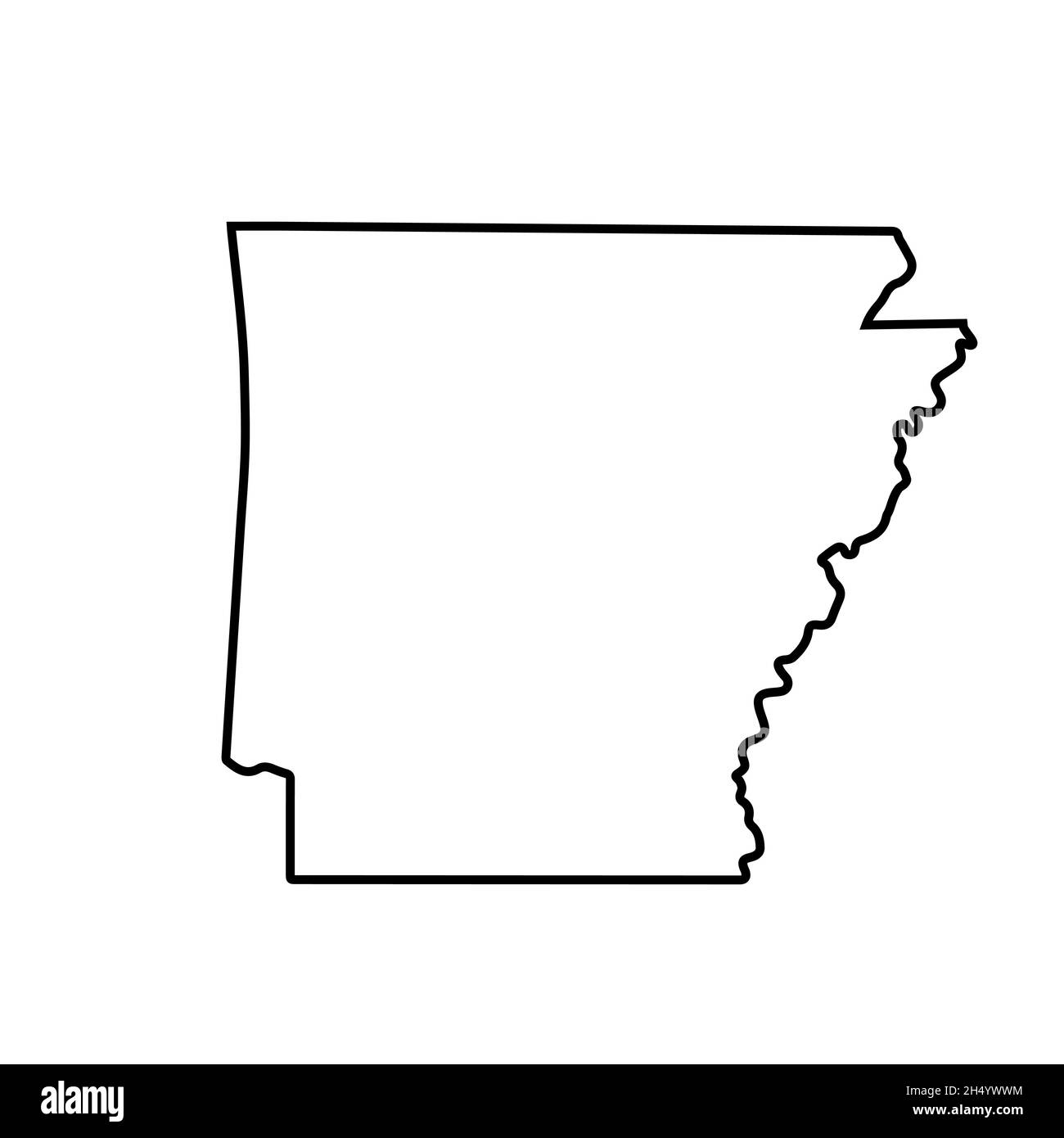 2D State Of Arkansas Outline Map On White Background Stock Photo Alamy 2d State Of Arkansas Outline Map On White Background 2H4YWWM 