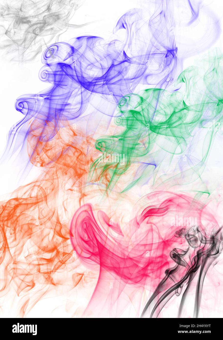 Multiple coloured colored smoke plumes hi-res stock photography and ...